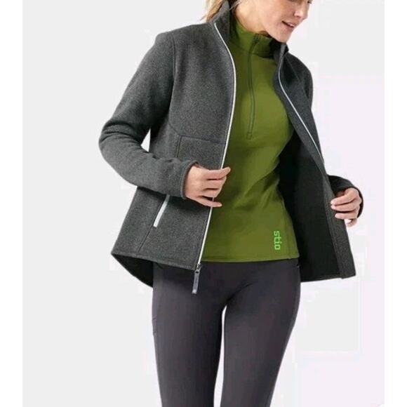 NEW Stio Womens Sweetwater Fleece Jacket XL Abyss Heather Gray Full Zip Knit - Picture 3 of 16